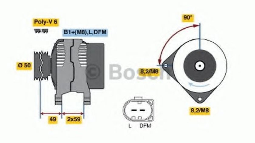 Generator / Alternator SEAT CORDOBA Vario (6K5) (1999 - 2002) BOSCH 0 986 041 920 piesa NOUA