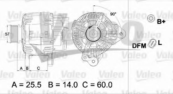 Generator / Alternator SEAT TOLEDO III (5P2) (2004 - 2009) VALEO 437469 piesa NOUA