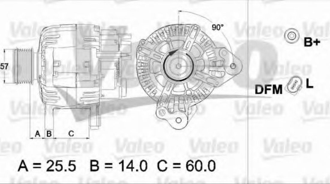 Generator / Alternator SKODA ROOMSTER (5J) (2006 - 2015) VALEO 437470 piesa NOUA