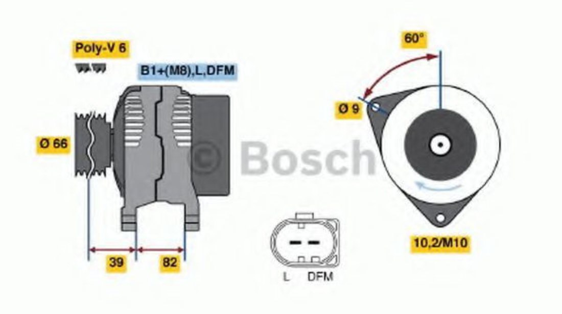 Generator / Alternator VW PASSAT (3B3) (2000 - 2005) BOSCH 0 986 044 330 piesa NOUA