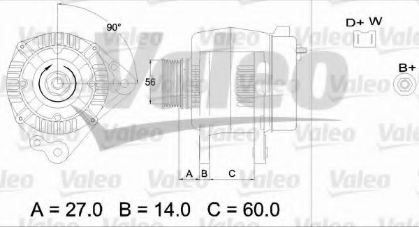 Generator / Alternator VW VENTO (1H2) (1991 - 1998) VALEO 436482 piesa NOUA