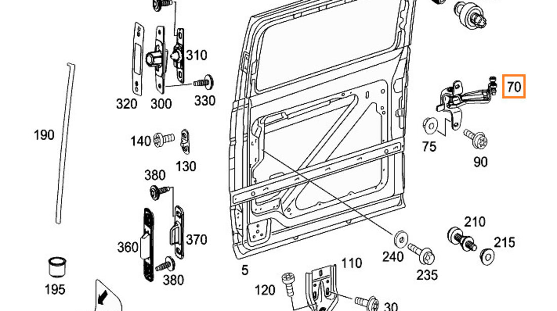 Ghidaj Cu Rola Usa Culisanta Dreapta Central Am Mercedes-Benz Viano W639 2003→ A6397601547