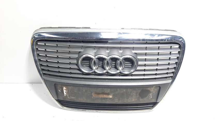 Grila bara fata centrala sus cu sigla, cod 4F0853551S, Audi A6 Avant (4F5, C6) (id:585376)