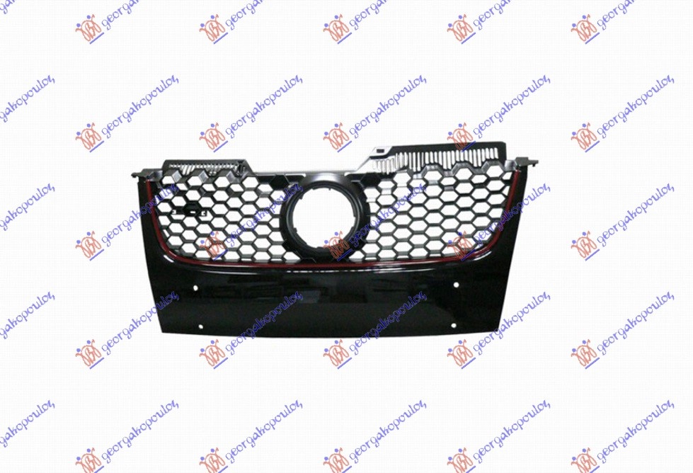 Grila bara fata VW Golf 5 2004-2008 NOUA 1K0853651E 1K0853651EVW8 (ORNAMENT ROSU) - GTI