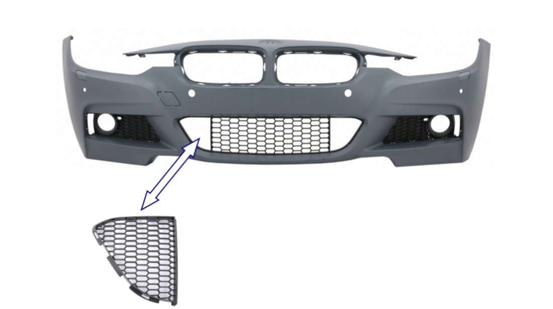 Grila Central Inferioara STANGA compatibil cu BMW 3 Series F30 F31 M-Tech (2011-2019) FBGBMF30LH