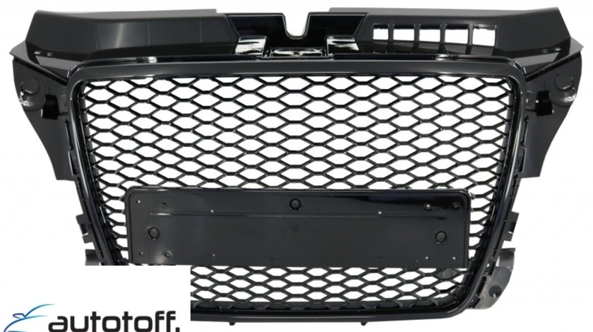 Grila Centrala Audi A3 8P Facelift (2007-2012) RS Design Negru sau Crom