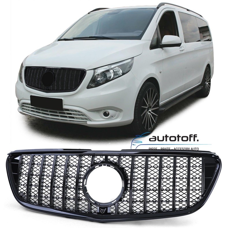 Grila centrala Mercedes Vito W447 (15-18) Black GT Panamericana