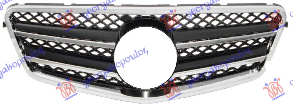 Grila Completa Argintie Radiator AMG Mercedes E-Klass W212 2009-2010-2011-2012-2013