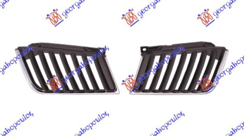 Grila Fata Radiator Stanga Mitsubishi L200 An 2006 2007 2008 2009 2010 (Cromata)