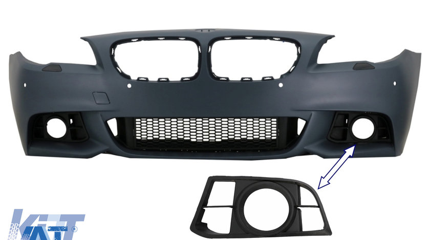 Grila Laterala Ornament Proiectoare PARTEA STANGA BMW Seria 5 F10 F11 LCI (2014-2017) compatibil cu bara fata M-Technik LCI Design