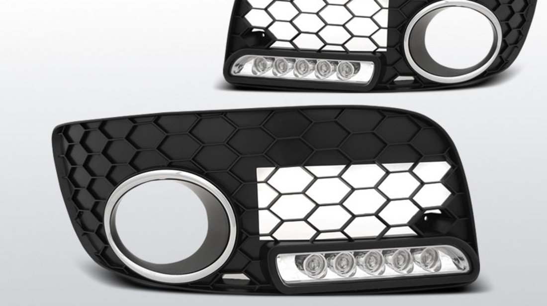 Grila proiector ceata cu LED-uri DRL VW GOLF 5 GTI-negru #1442385