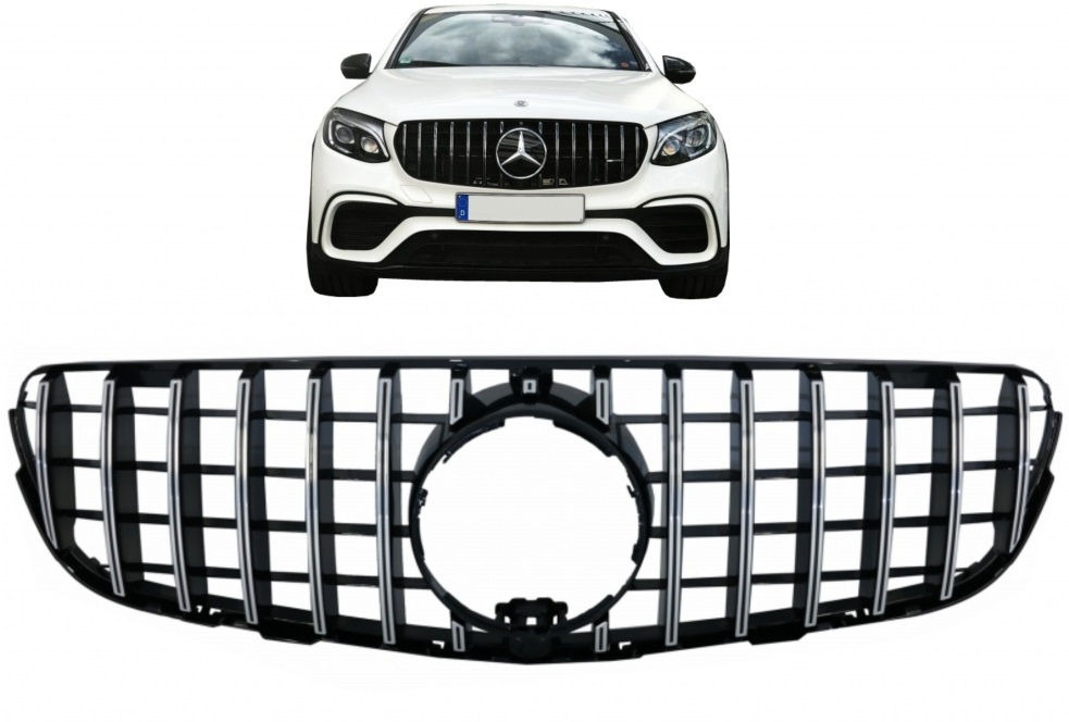 Grila Radiator Am Mercedes-Benz GLC C253 2016-2019 GT R Panamericana Look Chrome FGMBX253CWHCN