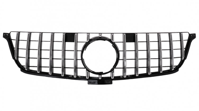 Grila Radiator Am Mercedes-Benz ML-Class W166 2012-2014 GT-R Panamericana Design Black Chrome FGMBW166GTRCN