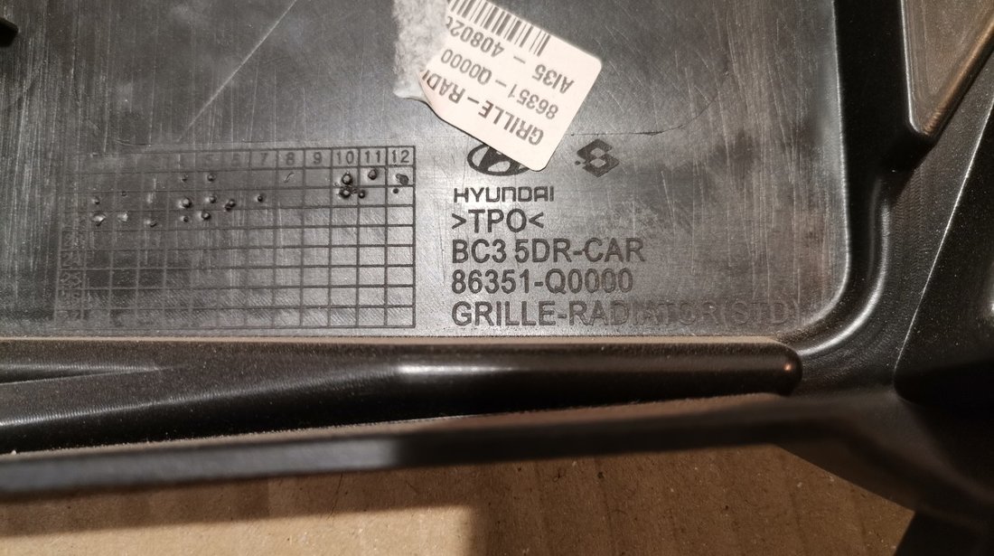 Grila radiator Hyundai I20 (2019-2022) cod 86351-Q0000 / 86365-Q0000