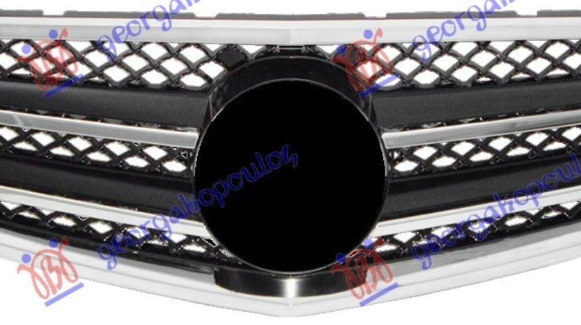 Grila Radiator Neagra Completa Cu Emblema AMG Mercedes E-Klass W212 2009-2010-2011-2012-2013