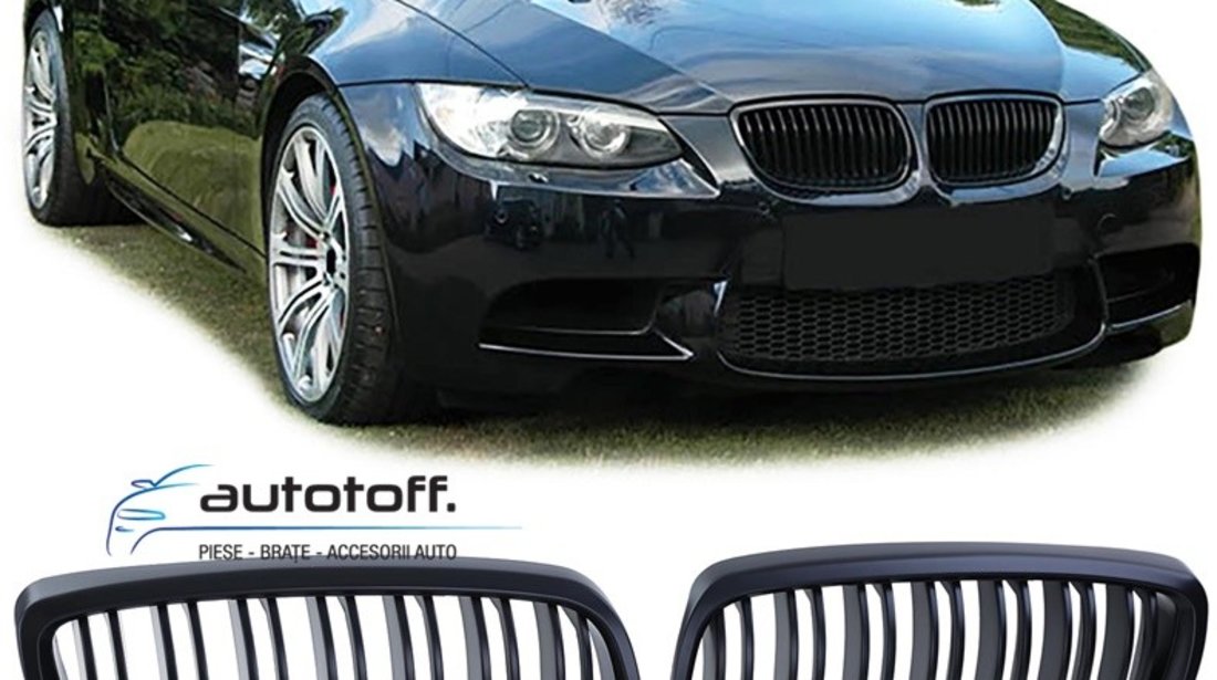 Grile duble BMW Seria 3 E92 E93 (06-10) Negru mat