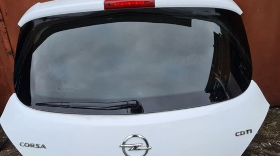 Haion usa spate cu luneta Opel Corsa D alb 2 usi facelift