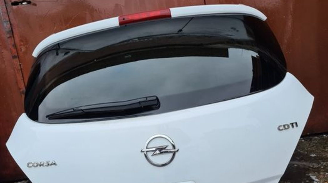 Haion usa spate cu luneta Opel Corsa D alb 2 usi facelift