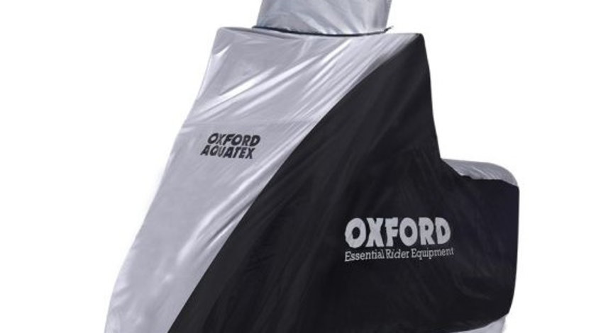 Husa Moto Exterior Oxford Aquatex Highscrreen Scootes Cover Argintiu Marimea S CV216