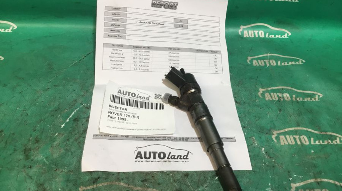 Injector 0445110030 2.0 D Probat Rover 75 RJ 1999