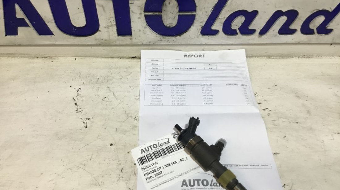 Injector 0445110340 1.6 HDI Probat Peugeot 308 4A ,4C 2007