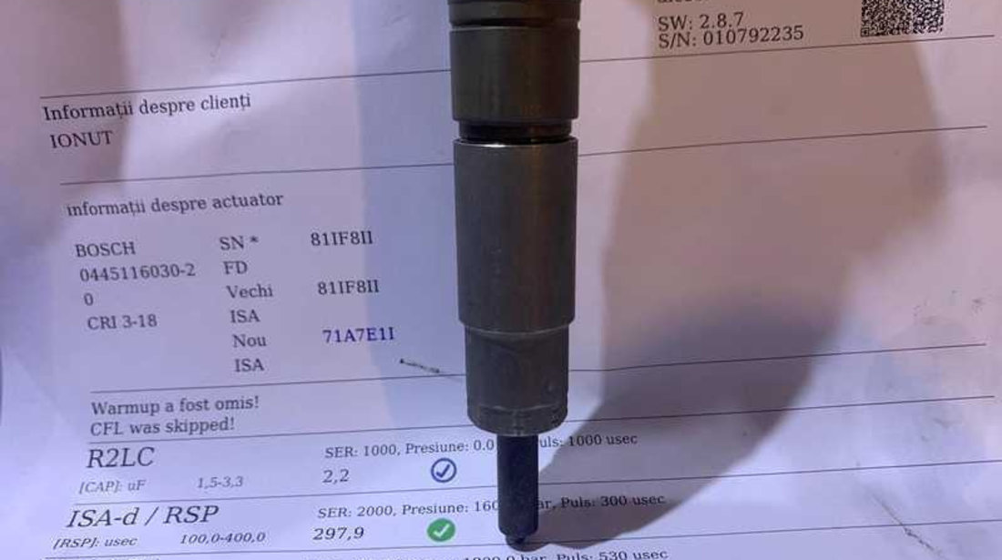 Injector Injectoare Verificate cu Fisa VW EOS 2.0 TDI CBAB 2009 - 2011 Cod 0445116030 03L130277