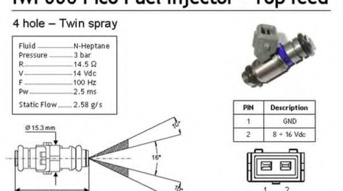 Injector PEUGEOT 106 II (1) (1996 - 2016) MAGNETI MARELLI 214310000610 piesa NOUA