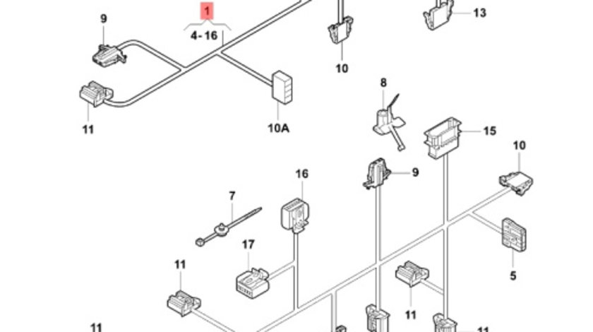 Instalatie electrica aeroterma Volkswagen Golf 5 (1K) Kombi 2009 1.9 TDI OEM 1K1971566AN