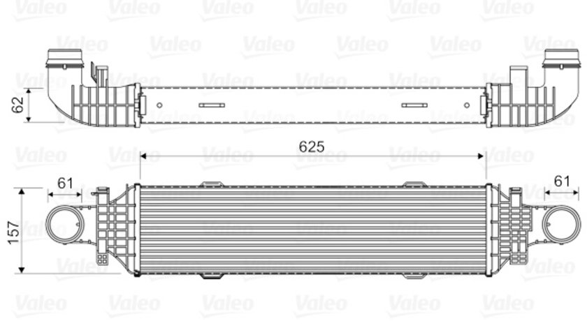 Intercooler, compresor (818631 VALEO) MERCEDES-BENZ