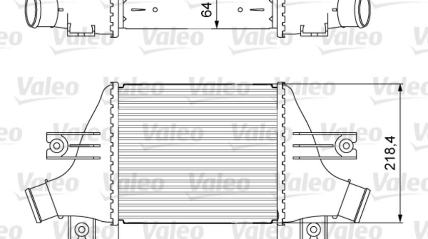 Intercooler, compresor (818638 VALEO) Citroen,MITSUBISHI,PEUGEOT