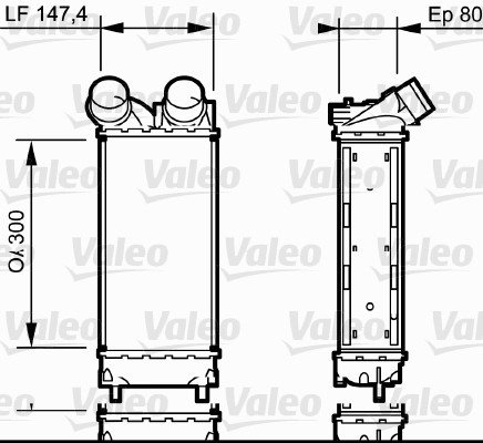 Intercooler, compresor (818837 VALEO) Citroen,PEUGEOT