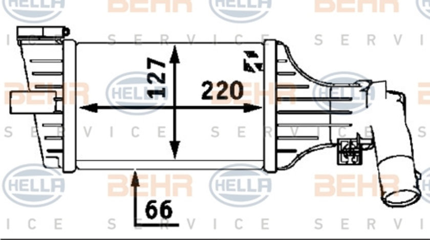 Intercooler, compresor (8ML376723181 HELLA) OPEL,VAUXHALL