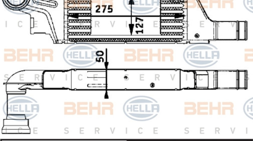 Intercooler, compresor (8ML376723281 HELLA) OPEL,VAUXHALL