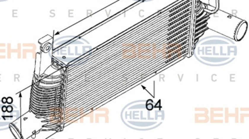 Intercooler, compresor (8ML376746041 HELLA) NISSAN