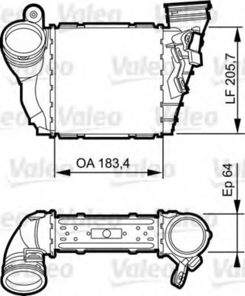 Intercooler, compresor AUDI A3 (8L1) (1996 - 2003) VALEO 817557 piesa NOUA