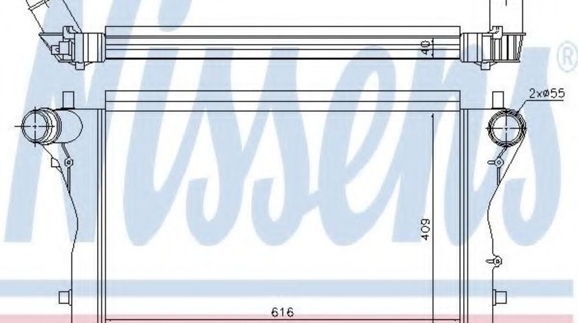 Intercooler, compresor AUDI A3 (8P1) (2003 - 2012) NISSENS 96420 piesa NOUA