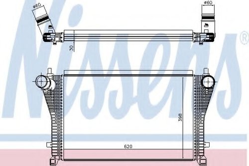 Intercooler, compresor AUDI A3 Sportback (8VA) (2012 - 2016) NISSENS 96494 piesa NOUA