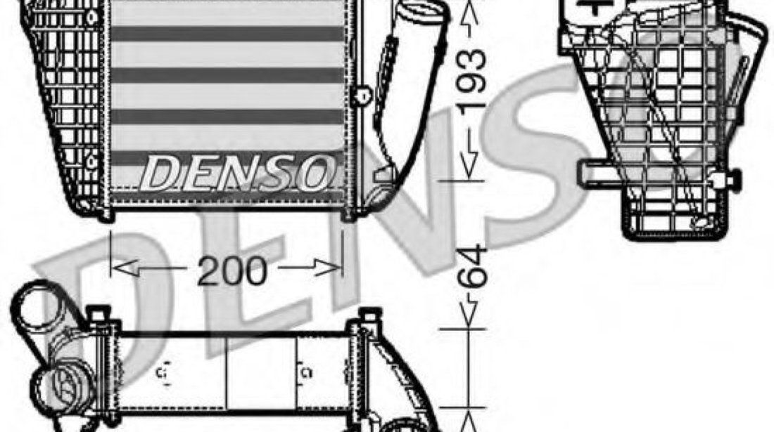 Intercooler, compresor AUDI A4 (8E2, B6) (2000 - 2004) DENSO DIT02004 piesa NOUA