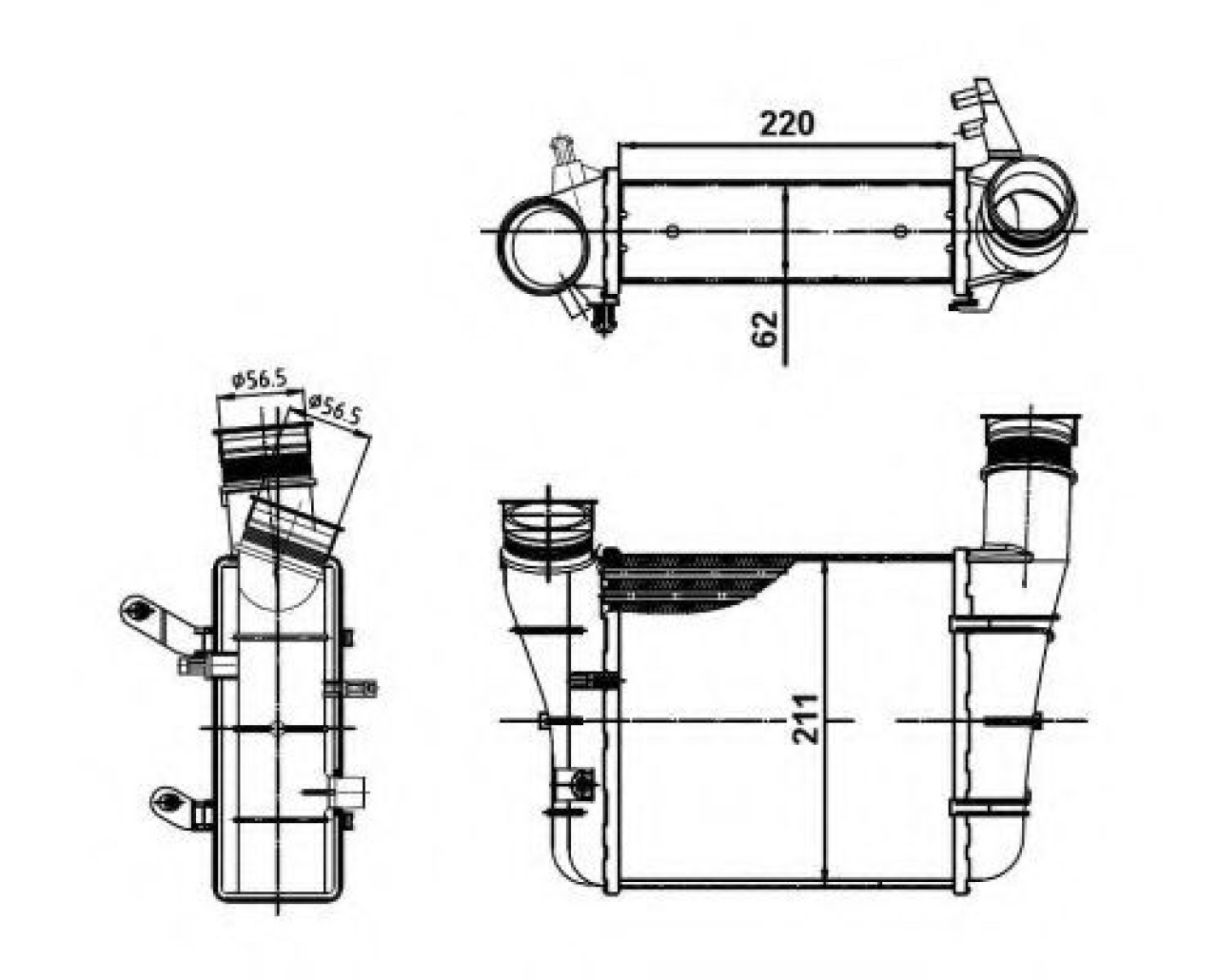 Intercooler, compresor AUDI A4 (8EC, B7) (2004 - 2008) NRF 30148A piesa NOUA