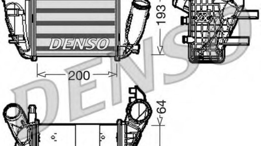 Intercooler, compresor AUDI A4 Avant (8E5, B6) (2001 - 2004) DENSO DIT02005 piesa NOUA