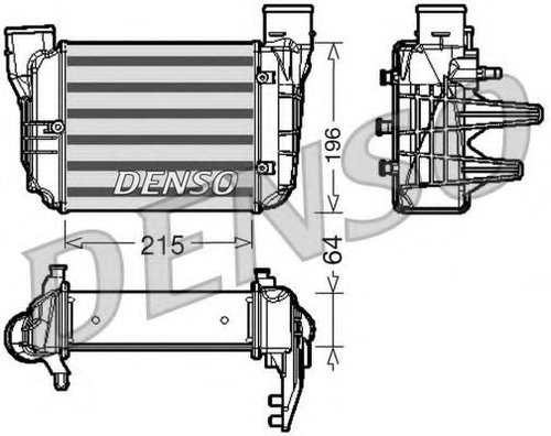 Intercooler, compresor AUDI A4 Avant (8ED, B7) (2004 - 2008) DENSO DIT02002 piesa NOUA