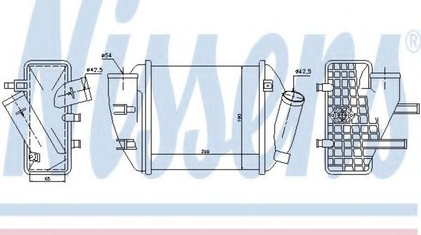 Intercooler, compresor AUDI A4 Cabriolet (8H7, B6, 8HE, B7) (2002 - 2009) NISSENS 96708 piesa NOUA