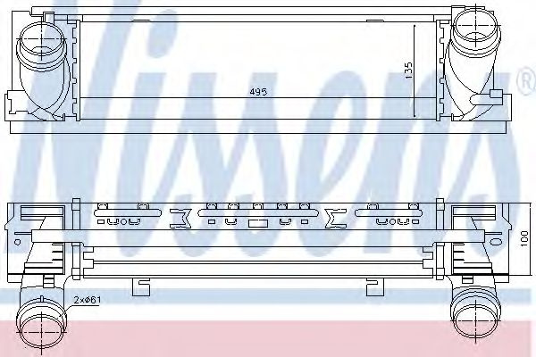 Intercooler, compresor BMW Seria 2 Cupe (F22, F87) (2013 - 2016) NISSENS 96450 piesa NOUA