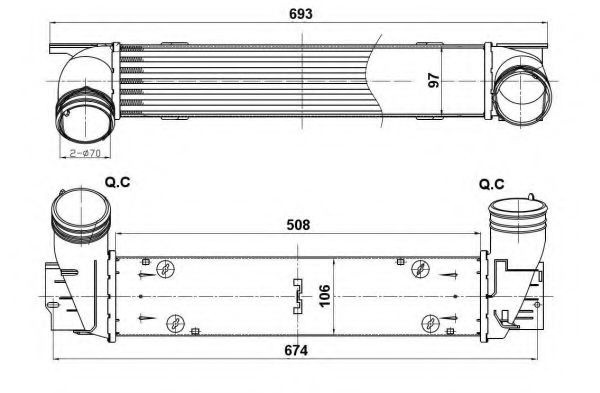 Intercooler, compresor BMW Seria 3 Cupe (E92) (2006 - 2013) NRF 30385 piesa NOUA