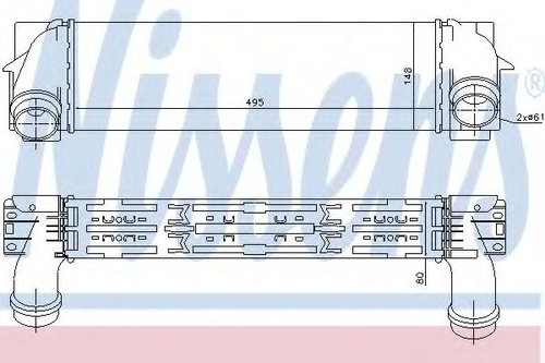 Intercooler, compresor BMW X4 (F26) (2014 - 2016) NISSENS 96440 piesa NOUA