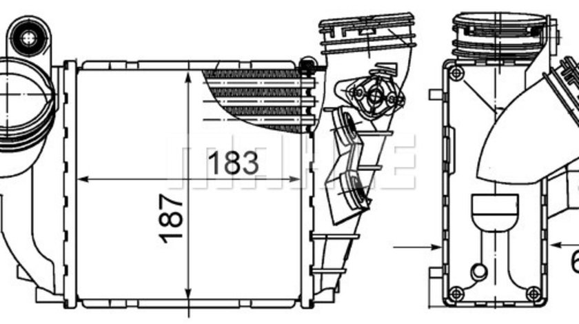 Intercooler, compresor (CI485000S MAHLE KNECHT) AUDI,SEAT,SKODA,VW