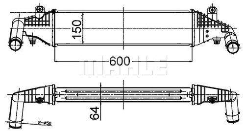 Intercooler, compresor (CI504000S MAH) MAZDA