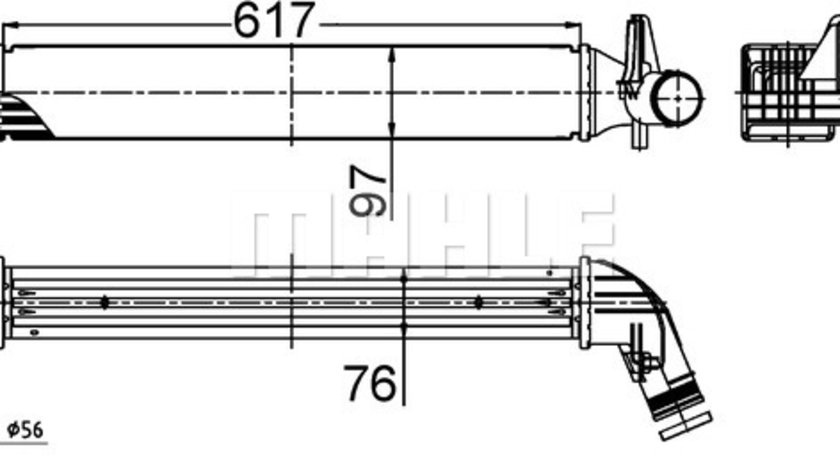 Intercooler, compresor (CI516000S MAHLE KNECHT) AUDI,SEAT,SKODA,VW