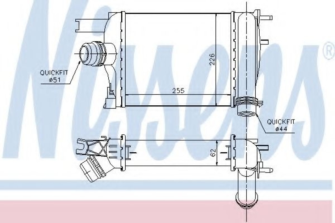 Intercooler, compresor DACIA DOKKER (2012 - 2016) NISSENS 96529 piesa NOUA