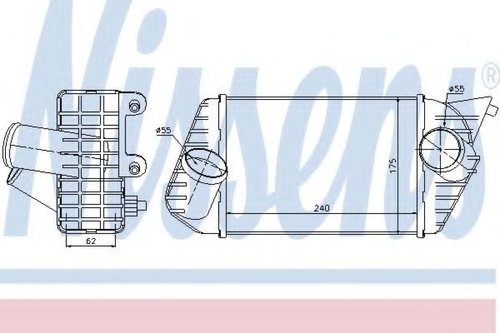 Intercooler, compresor FIAT STILO Multi Wagon (192) (2003 - 2008) NISSENS 96700 piesa NOUA